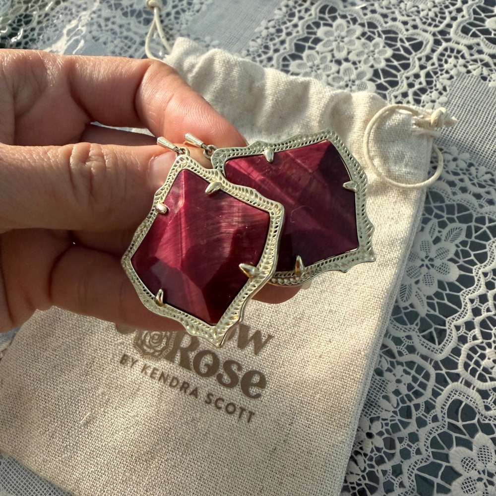 Kendra Scott Red Statement Earrings - image 2